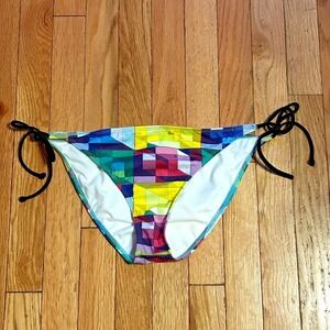 Hurley‎ Multi Color Bikini Bottoms Hipster with Ties Size Large